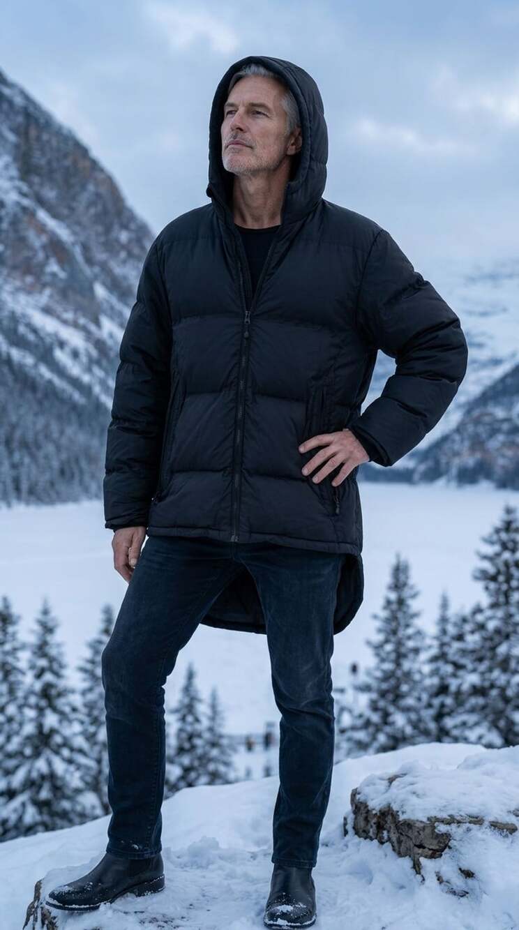 Champion Matte Ripstop Hooded Puffer Jacket Black